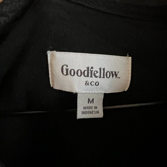Men's Quilted Snap Pullover Sweatshirt - Goodfellow & Co - Black - Men's Medium - Picture 3 of 4